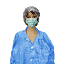 Cleanroom Wear Polyester And Carbon Conductive Fiber ESD Anti-static Smock